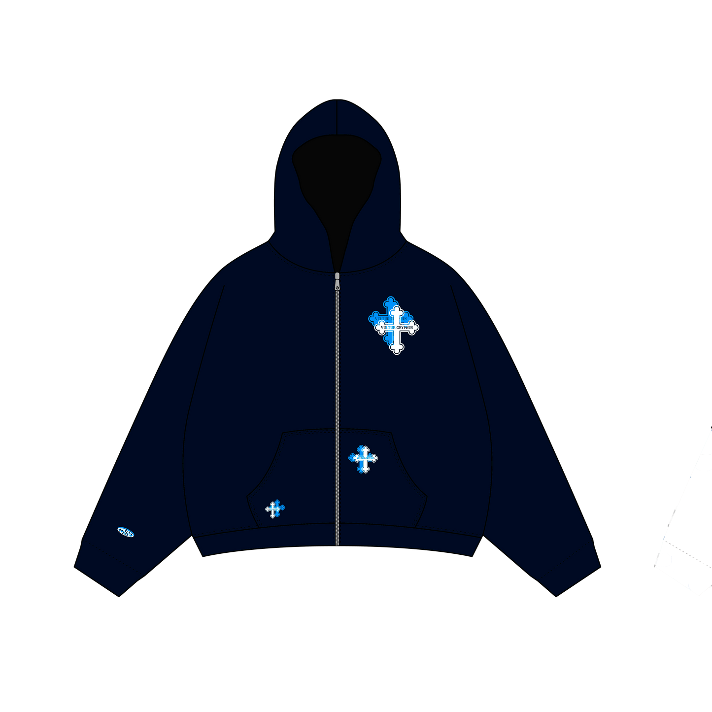 ZIP HOODIE VULTUR GRYPHUS "HOLOGRAM CROSS"