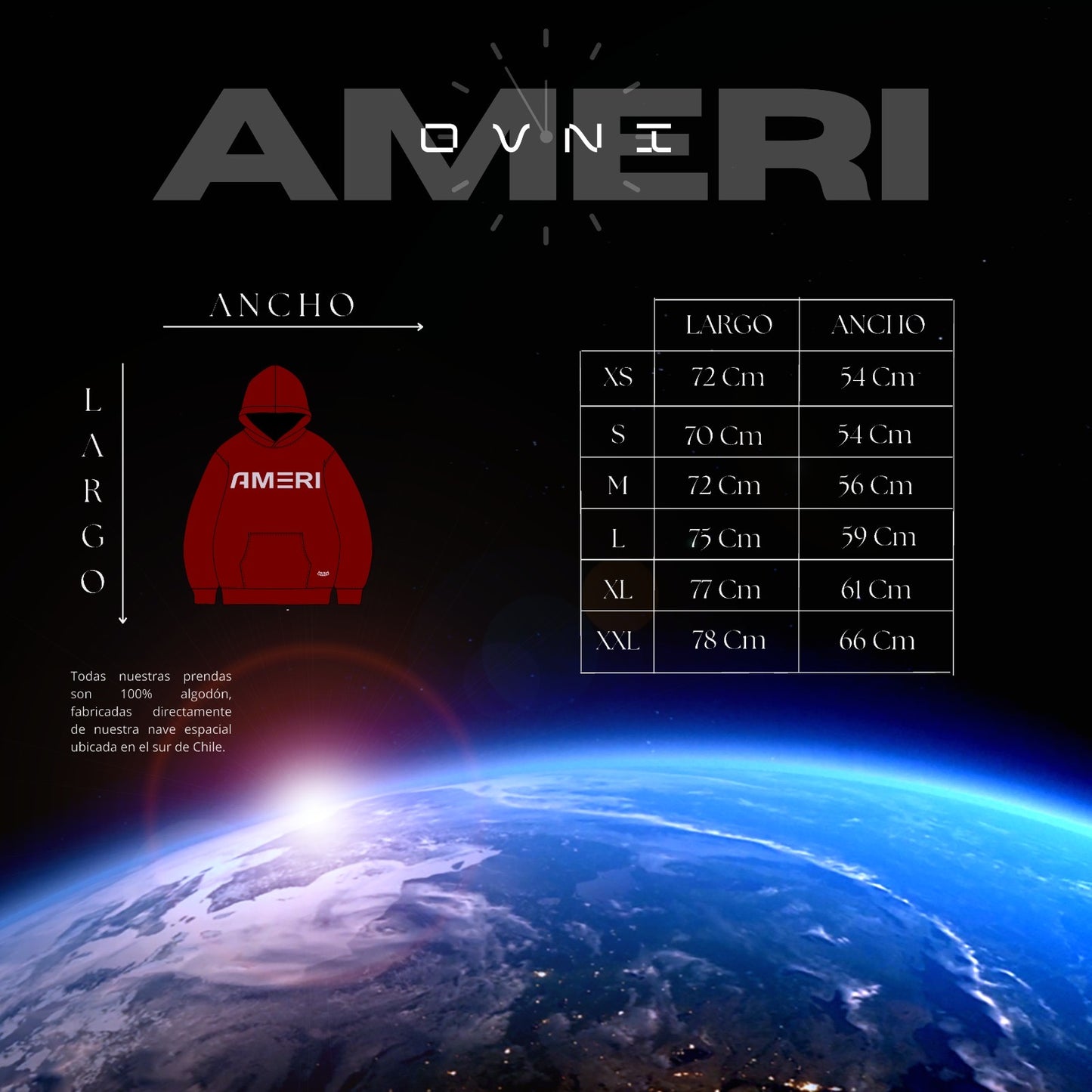 HOODIE ZIP AMERI