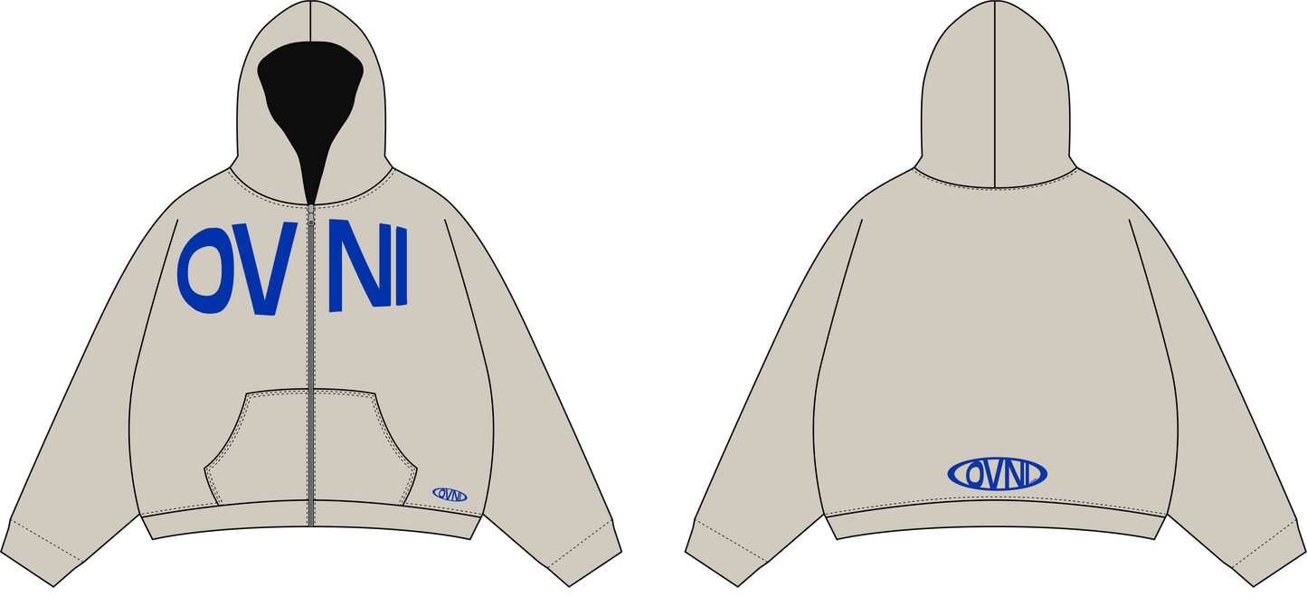 HOODIE ZIP BIG OVNI LOGO